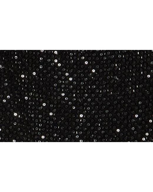 Alice + Olivia Black Leia Strapless Sequin Minidress