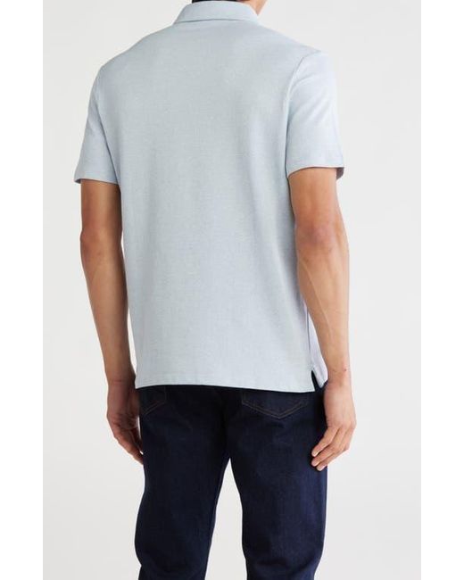 Robert Barakett Blue Garrow Regular Fit Cotton Blend Polo for men