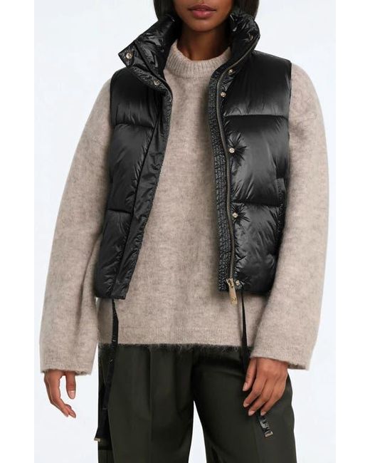 Noize Black Cropped Puffer Vest
