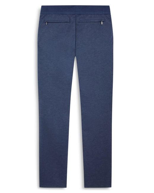 Bugatchi Blue Soft Touch Pintuck Knit Pants for men