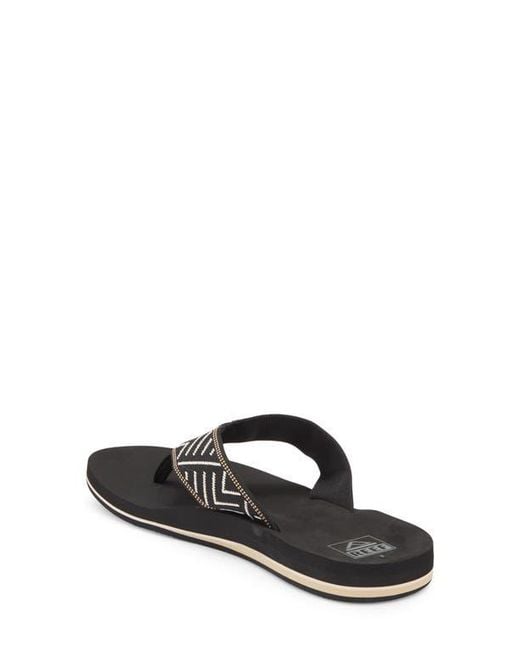 Reef Black Spring Woven Strap Flip Flop