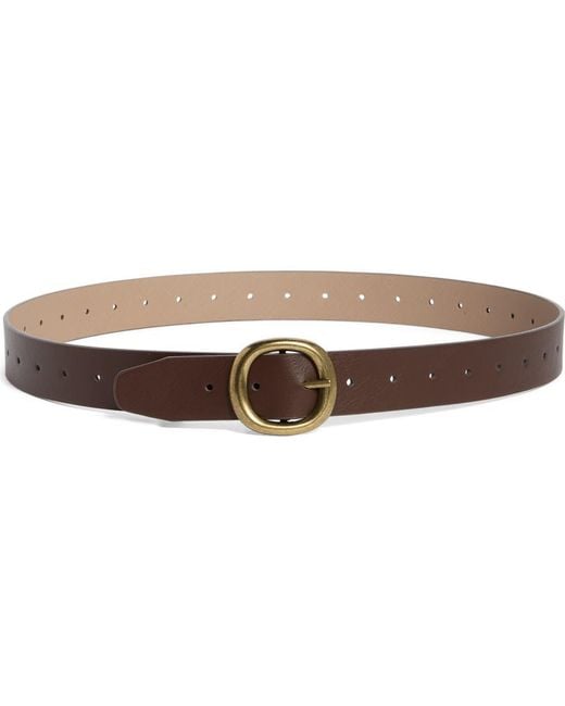 Steve Madden Brown Reversible Faux Leather Belt