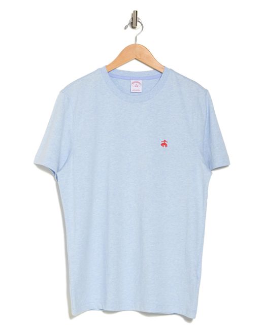 Brooks Brothers Blue Logo Embroidered Cotton Jersey T-shirt for men