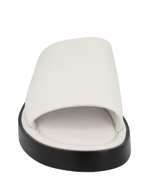 Ferragamo White Slide Sandal for men