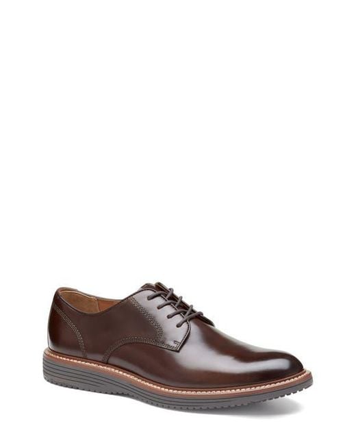 Johnston & Murphy Brown Upton Plain Toe Derby for men