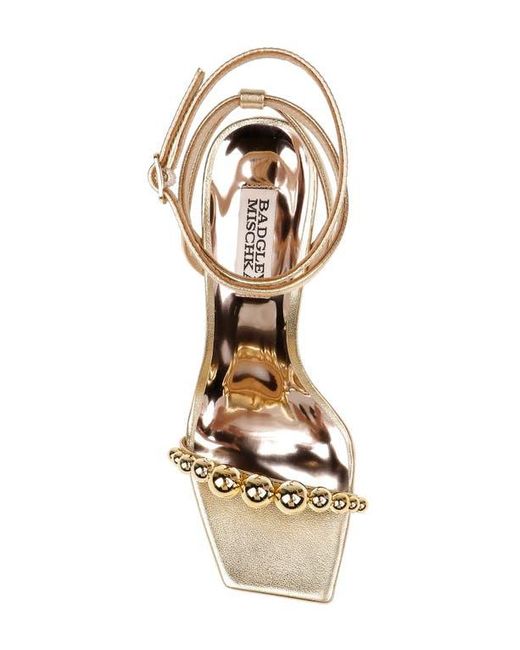Badgley Mischka Cailey Ankle Strap Metallic Sandal