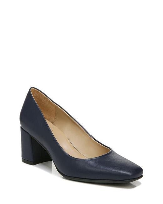 Naturalizer Blue Warner Square Toe Pump