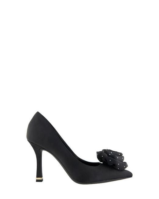 Kenneth Cole Black Romi Rosette Pointed Toe Pump