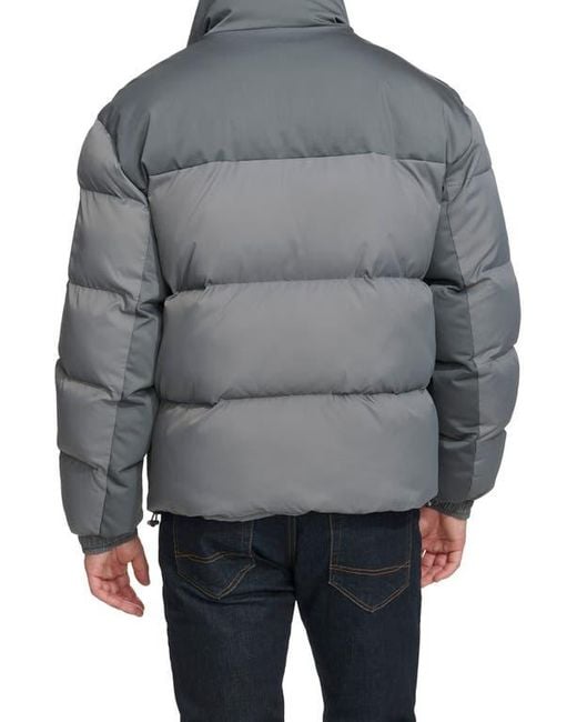Tommy Hilfiger Gray Matte Water Resistant Puffer Jacket for men