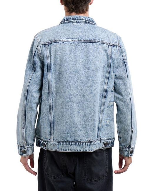 Xray Jeans Blue Washed Denim Slim Jacket for men