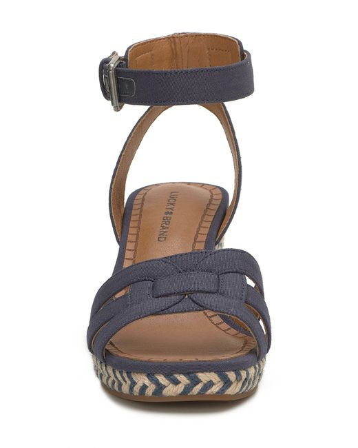 Lucky Brand Blue Maleigh Platform Wedge Sandal