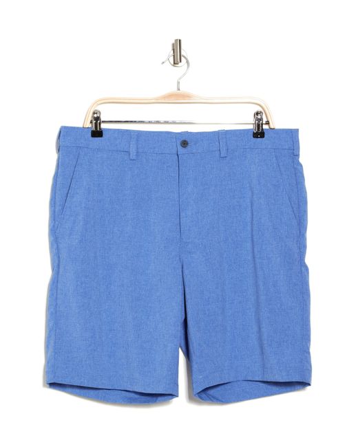 PGA TOUR Blue Comfort Heathered Shorts for men