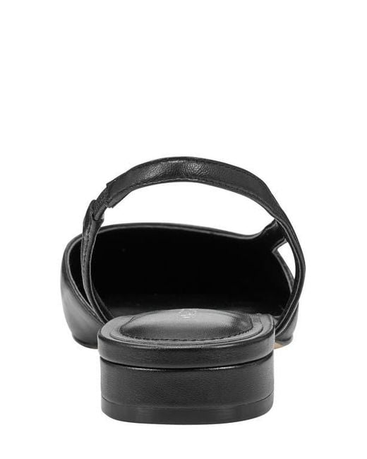 Marc Fisher Black Dela Slingback Flat