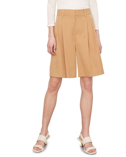 Vince Natural Pleated ® Lyocell Shorts