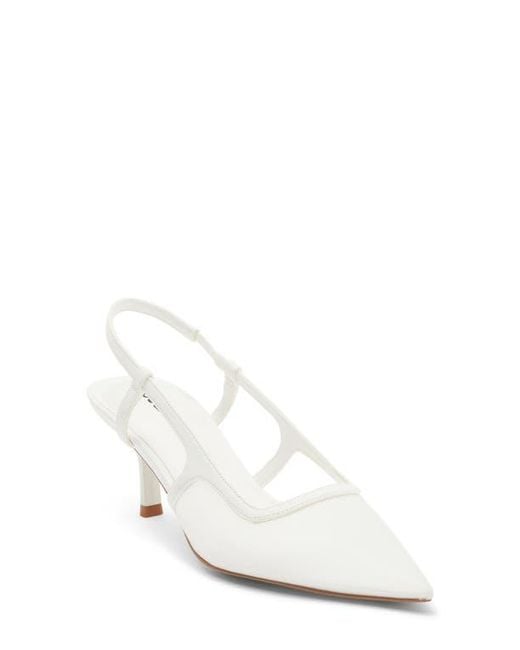 Abound White Kippa Pointed Toe Slingback Pump