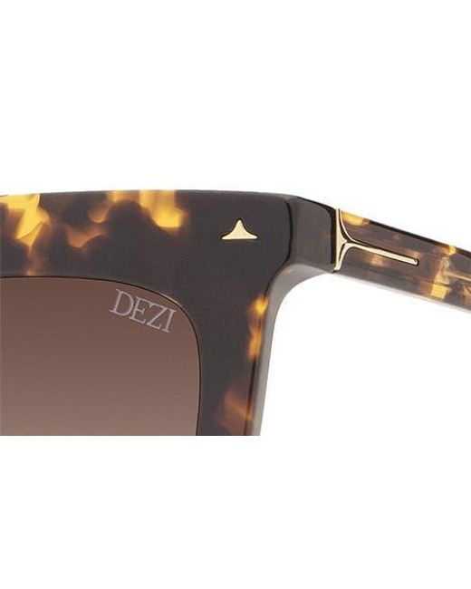 DEZI Brown Fall Back 52Mm Gradient Square Sunglasses