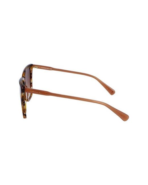 Longchamp Brown Le Pliage 56Mm Gradient Rectangular Sunglasses