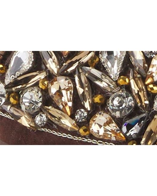 AZURA BY SPRING STEP Brown Sizzling Rhinestone Embellished Slide Sandal