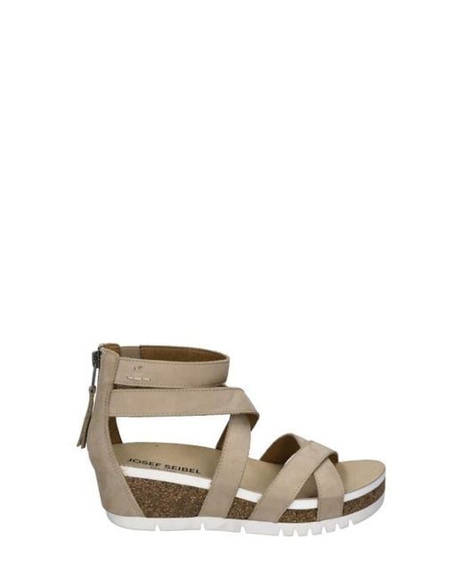 Josef Seibel Metallic Quinn 05 Ankle Strap Wedge Sandal
