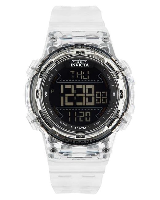 INVICTA WATCH Black Racing Silicone Strap Watch, 52Mm for men