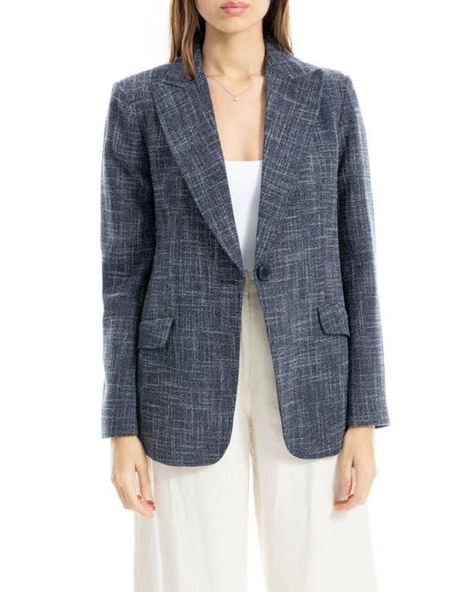 Max Studio Blue One Button Blazer