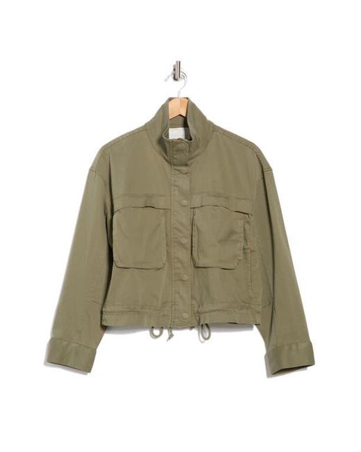 Caslon Green Crop Utility Jacket