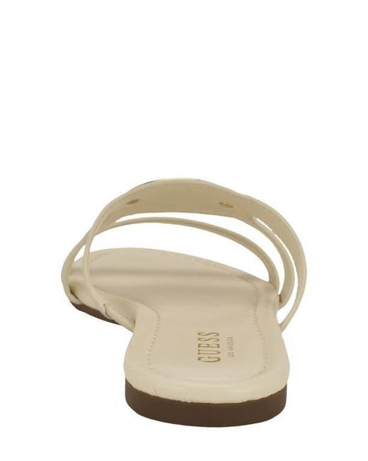 Guess Metallic Layora Slide Sandal