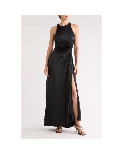 A.L.C. Women's Black Reagan Sleeveless Pleated Satin Gown -  www.disolcolor.com