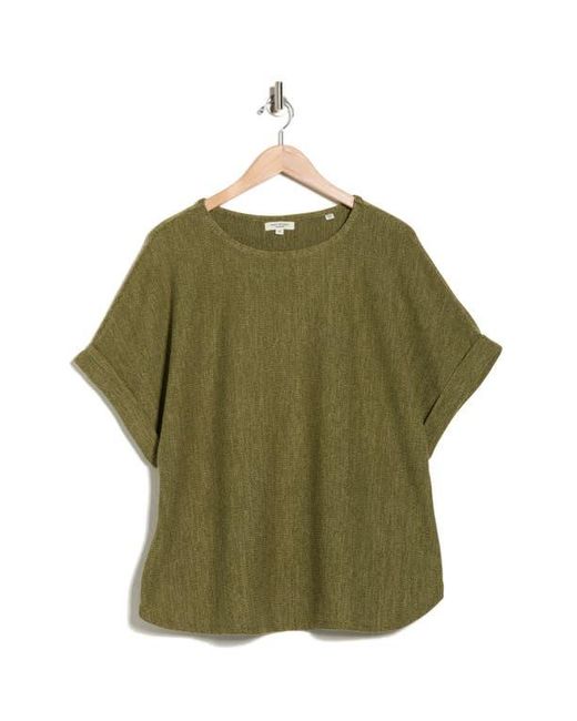 Max Studio Green Dolman Short Sleeve Top