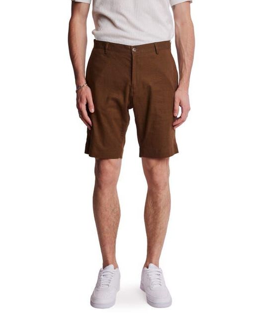 Paisley & Gray Brown Felix Slim Fit Shorts for men