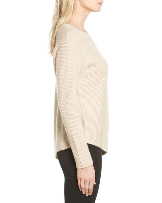 Halogen® Natural Wool & Cashmere Tunic Sweater