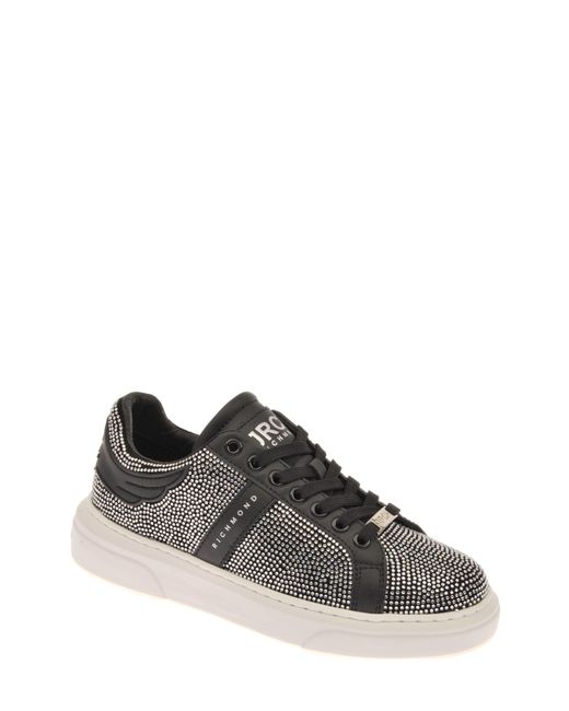 John Richmond Rhinestone Lowtop Sneaker in Black Lyst