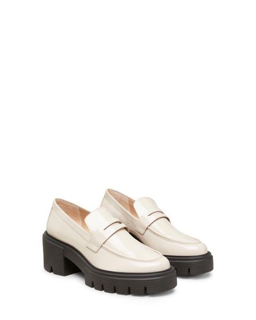 Stuart Weitzman White Soho Loafer