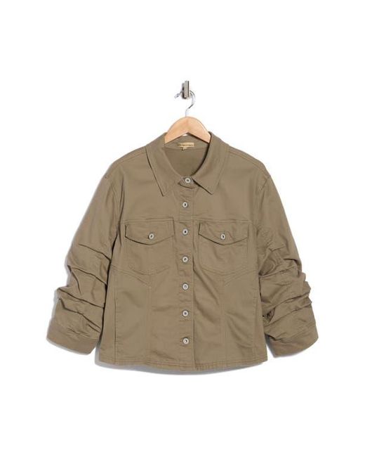 Democracy Natural Ruched Sleeve Jacket