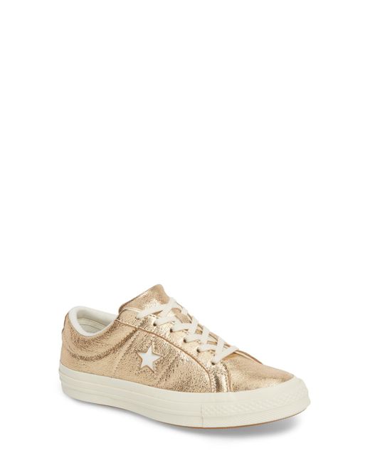 Converse Metallic One Star Ox Women's Shoes (trainers) In Gold