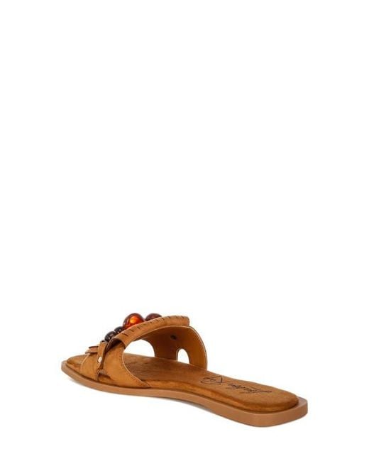 London Rag Slides LONDON RAG Dinasa Slide Sandal in Brown | Lyst