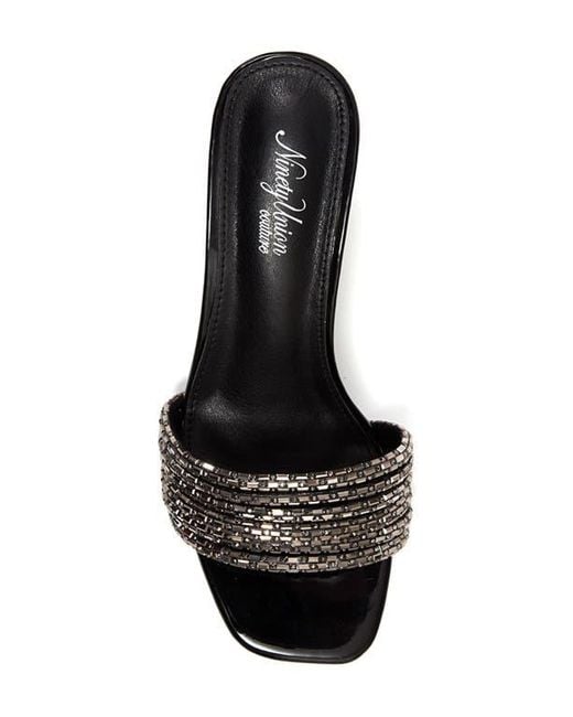 Ninety Union Black Sassy Crystal Slide Sandal