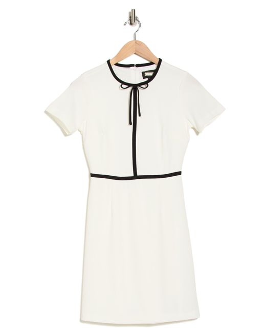 Alexia Admor White Eira Short Sleeve A-line Dress
