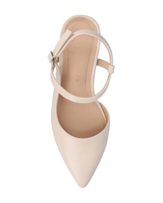 Journee Collection Natural Scipio Pointed Toe Pump