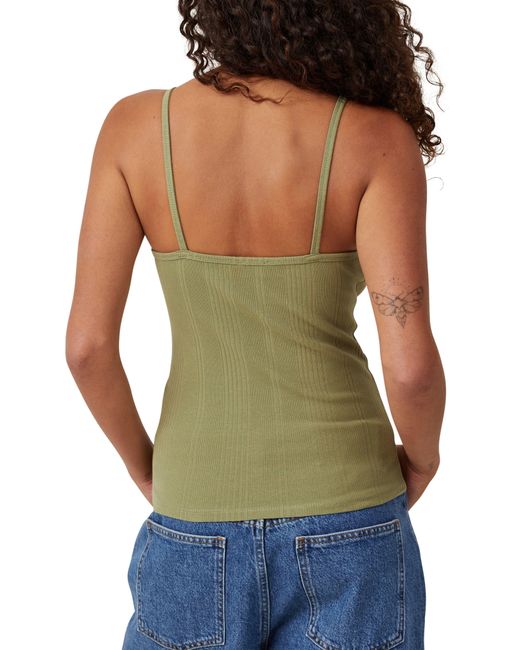 Cotton On Green The One Variegated Rib Camisole