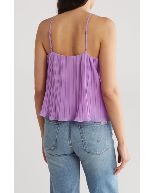Lush Purple Pleat Lace Camisole
