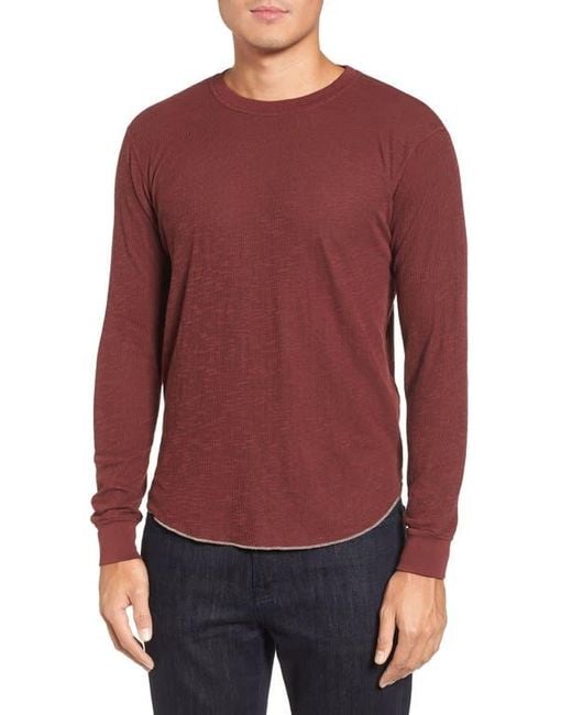 Goodlife Red Double Layer Slim Crewneck T-Shirt for men