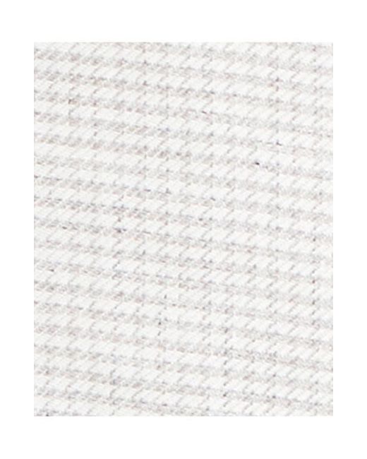 Theory White B.Mela Houndstooth Linen Blend Button-Up Shirt