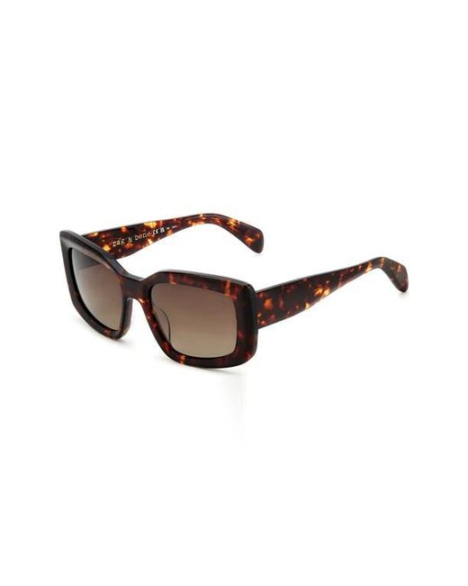 Rag & Bone Brown 54Mm Gradient Rectangular Sunglasses