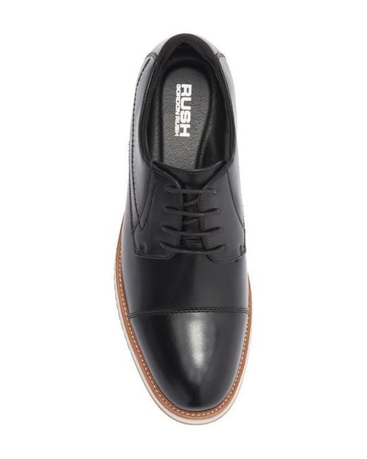 Gordon Rush Black Cap Toe Hybrid Derby for men