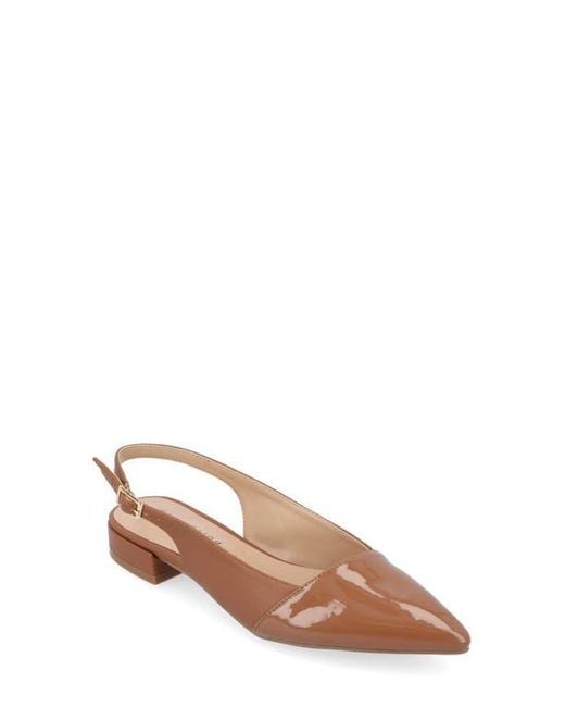 Journee Collection Brown Bertie Slingback Flat