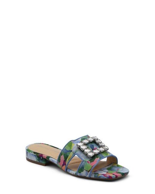 Adrienne Vittadini Blue Pierre Slide Sandal