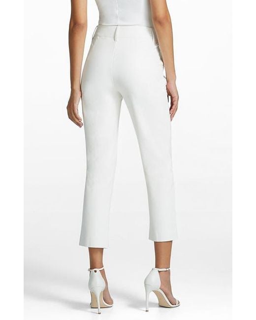 Commando White Tapered Faux Leather Crop Pants