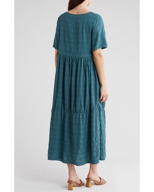 Nordstrom Green Texture Flowy Maxi Dress