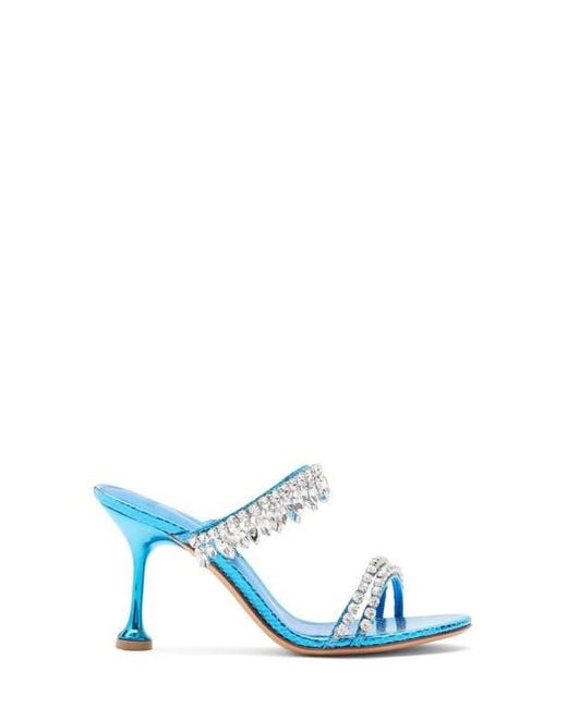 Alexandre Birman Blue Crystal Fringe Sandal